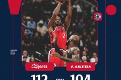 詹姆斯23分湖人客场104-112不敌快船 小卡复出24分 东契奇空砍32+11+8